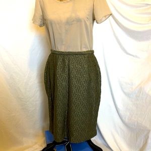 g elements khaki Green textured skirt